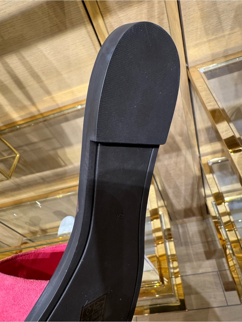 Tory Burch Everly Suede Leather Silver Signature Logo Slide - Picture 5 of 5